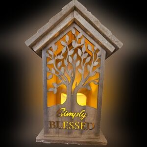 Simply Blessed Wooden Lantern